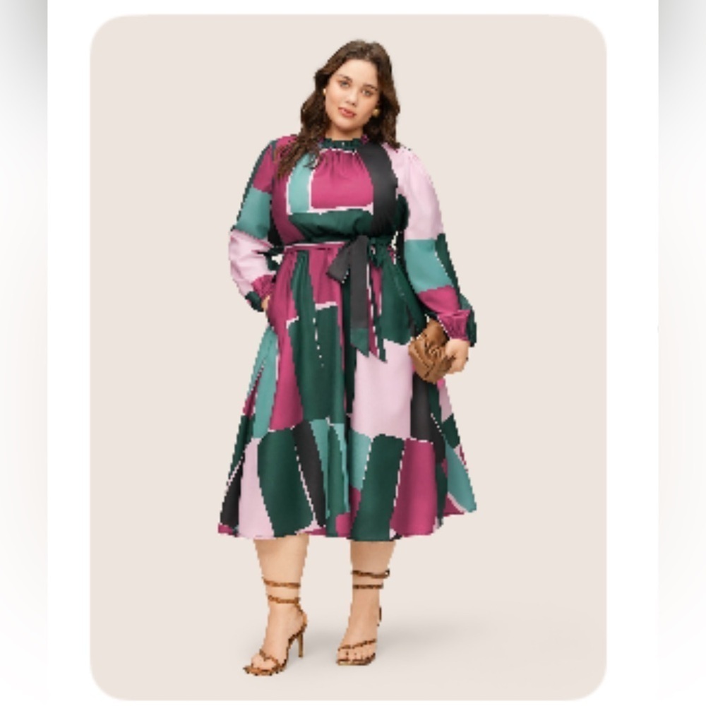 BloomChic Multicolor Long Sleeve Dress